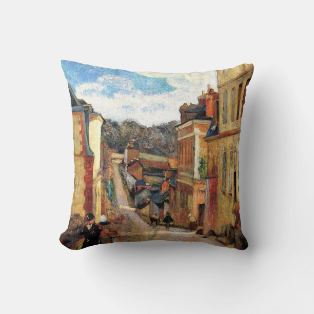 Gauguin painting, Rue Jouvenet in Rouen, Cushion (Front)