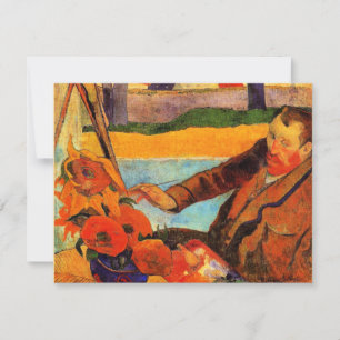 Gauguin painting, Van Gogh Painting Sunflowers, Card