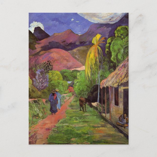 Gauguin - Road in Tahiti Holiday Postcard (Front)