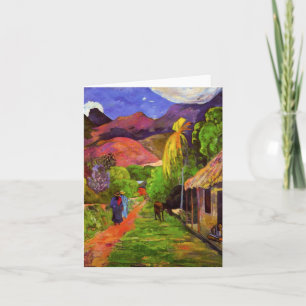 Gauguin Road in Tahiti Note Card