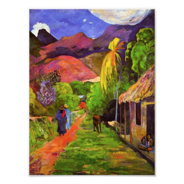 Gauguin Road in Tahiti Photo Print (Front)