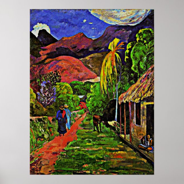 Gauguin - Road in Tahiti Poster (Front)