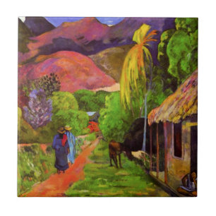 Gauguin Road in Tahiti Tile
