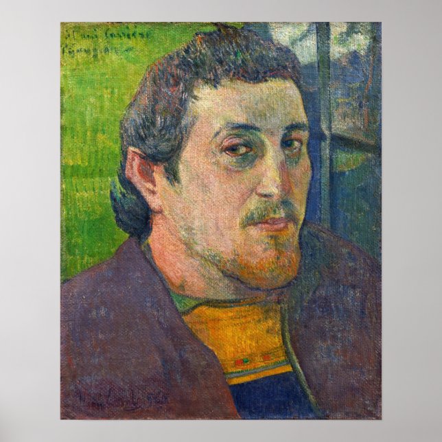 Gauguin - Self Portrait Dedicated To Carriere 1888 Poster (Front)