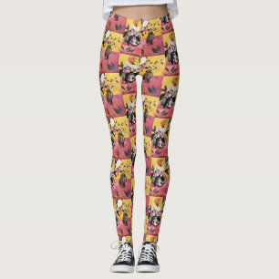 Gauguin Still Life Head Vase Japanese Woodcut Art Leggings