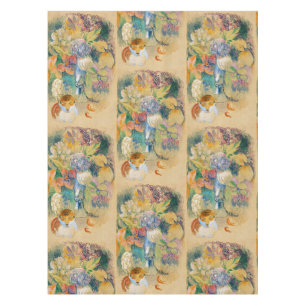 Gauguin Still Life with Cat Vintage Floral Art Tablecloth