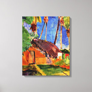 Gauguin - Thatched Hut under the  Palms Canvas Print