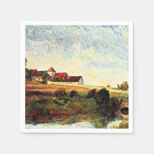 Gauguin - The Farm in Grue, Napkin (Front)