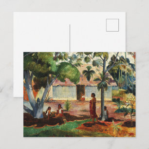 Gauguin The Large Tree Te raau rahi Art Poster Postcard