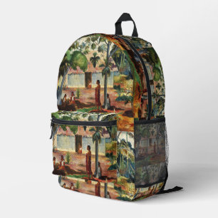 Gauguin The Large Tree Te raau rahi Art Poster Printed Backpack