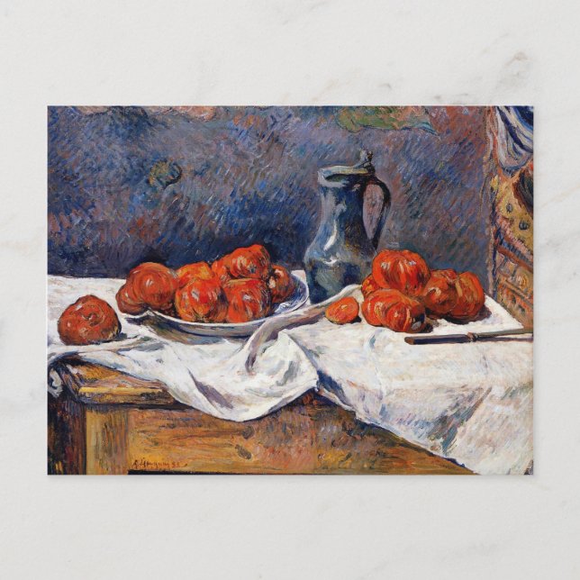Gauguin - Tomatoes and a Pewter Tankard on a Table Postcard (Front)