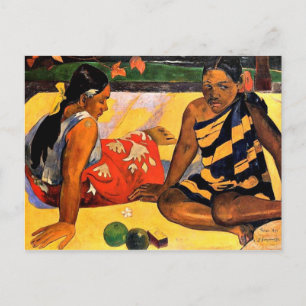 Gauguin - What's New? Painting by Paul Gauguin Postcard