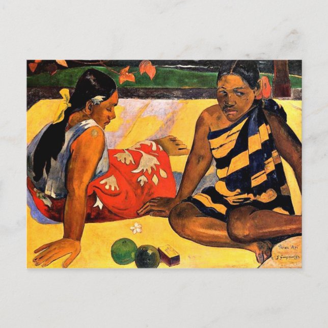 Gauguin - What's New? Painting by Paul Gauguin Postcard (Front)