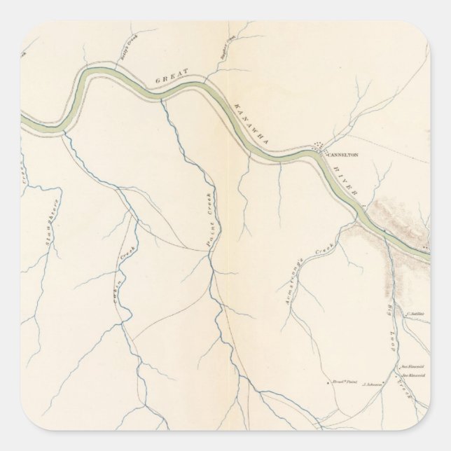 Gauley Bridge Square Sticker (Front)