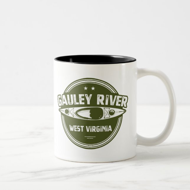 Gauley River, West Virginia Two-Tone Coffee Mug (Right)