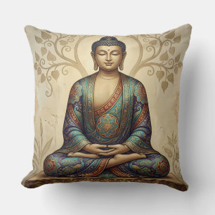 Gautam Buddh Meditation Art Pillow - Peaceful Dham