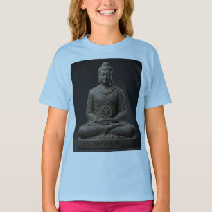 Gautam Buddh Meditative Kids T-Shirt Dhamma Art