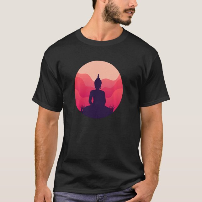 Gautama Buddha Buddhist Meditation Spiritual Zen Y T-Shirt (Front)