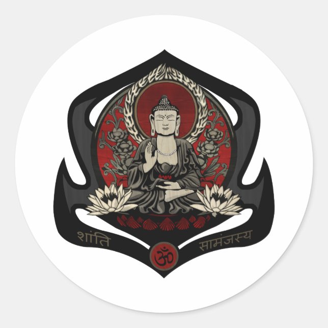 Gautama Buddha Classic Round Sticker (Front)