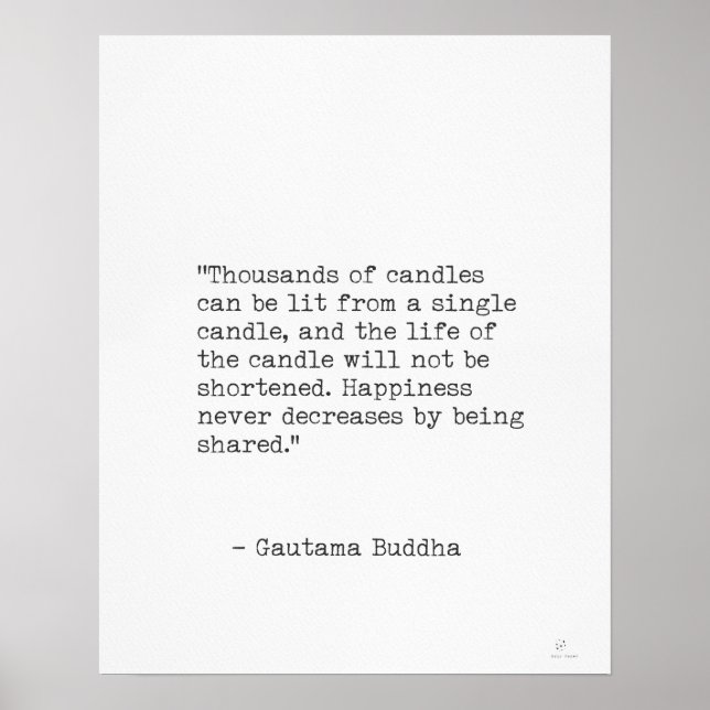 Gautama Buddha quote Poster (Front)