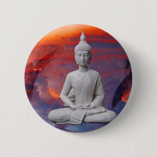 Gautama Siddhartha Buddha 6 Cm Round Badge