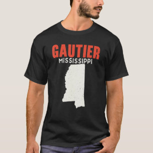 Gautier Mississippi USA State America Travel Missi T-Shirt