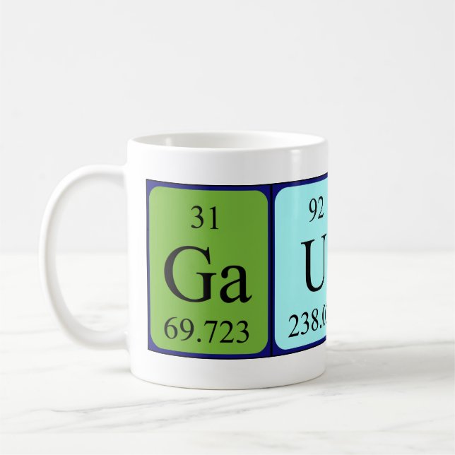 Gautier periodic table name mug (Left)