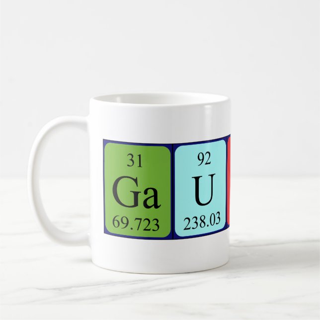 Gautier periodic table name mug (Left)