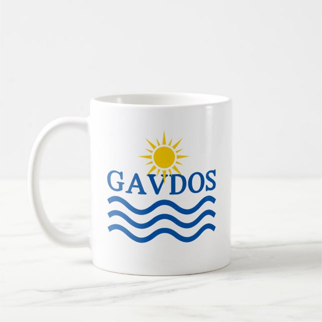 GAVDOS Greece, Sun Waves Coffee Mug (Left)