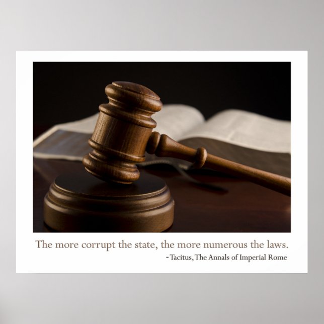 Gavel and corruption poster (Front)