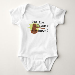 Gavel Hammer Down Baby Bodysuit