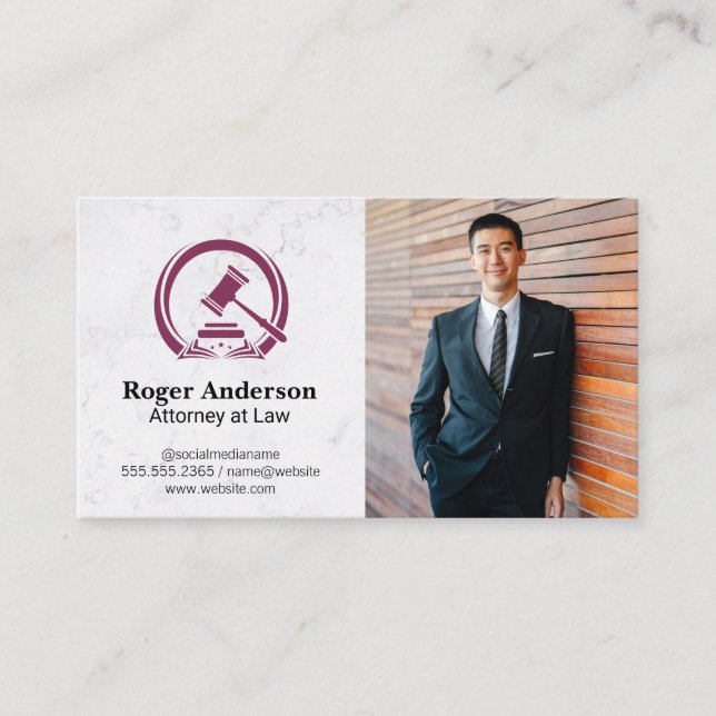 Gavel | Law | Business Man Card (Front)
