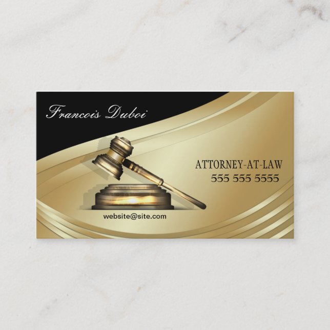 Gavel Lawyer Attorney Law Firm Business Card (Front)