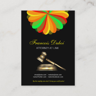 Gavel Lawyer Attorney Law Firm Business Card