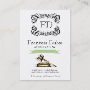 Gavel Lawyer Attorney Law Firm Business Card
