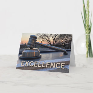 Gavel Statue - Excellence Card