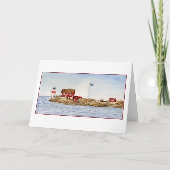 Gaveskar Lighthouse Greeting Card (Front)