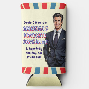Gavin C Newsom America's Favourite Governor Seltzer Can Cooler