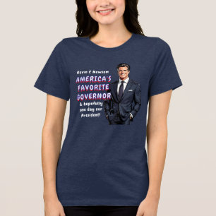 Gavin C Newsom America's Favourite Governor Tri-Blend Shirt