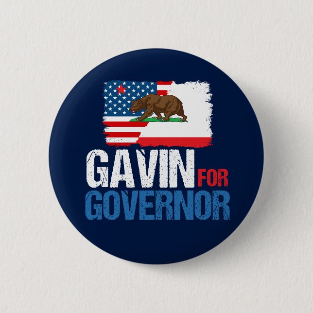 Gavin for Governor of California in 2018 6 Cm Round Badge (Front)