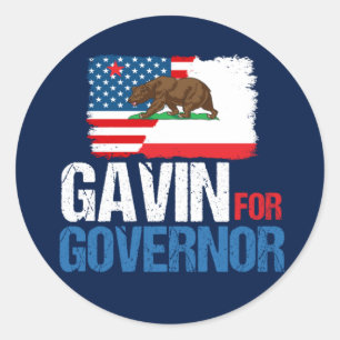 Gavin for Governor of California in 2018 Classic Round Sticker