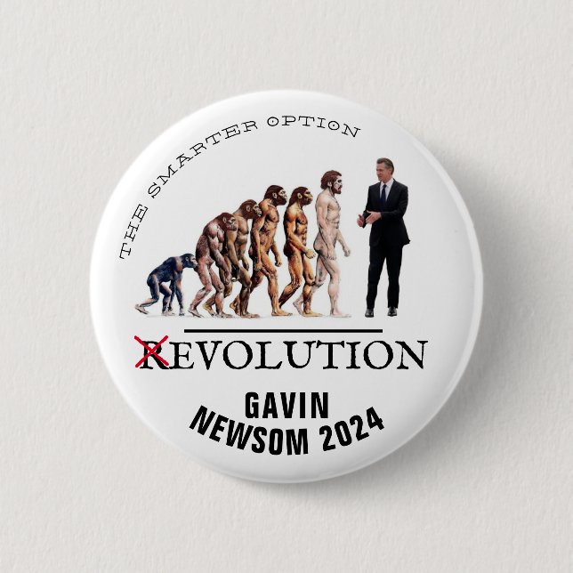 Gavin Newsom 2024 6 Cm Round Badge (Front)