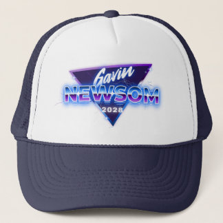 Gavin Newsom 2028 For President Retro 80s Trucker Hat