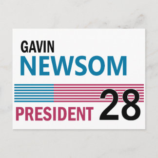 Gavin Newsom 2028 Postcard
