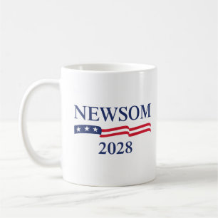 Gavin Newsom 2028 US Flag Election Campaign Coffee Mug