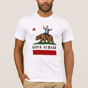 Gavin Newsom California Flag and Bear T-Shirt