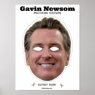 Gavin Newsom Costume Mask Poster