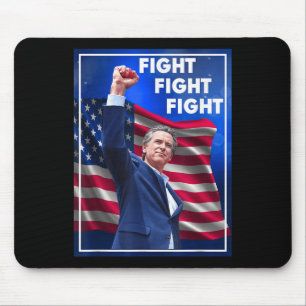 Gavin Newsom Fight Fight Fight, Funny Sarcastic Ga Mouse Pad