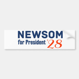 Gavin Newsom for President 2028 bumper sticker