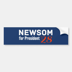 Gavin Newsom for President 2028 bumper sticker